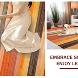 Ultra Soft Area Rug, Non Slip, Stain Resistant, Washable Area Rugs for Living Room, Bedroom, Striking Modern Lattice Motif(Orange)