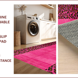 Ultra Soft Area Rug, Non Slip, Stain Resistant, Washable Area Rugs for Living Room, Bedroom, Chic Pink Animal Aesthetic(Pink)
