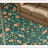 Ultra Soft Area Rug, Non Slip, Stain Resistant, Washable Area Rugs for Living Room, Bedroom, Botanical Shaggy Earthy Charm(Green)