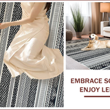 Ultra Soft Area Rug, Non Slip, Stain Resistant, Washable Area Rugs for Living Room, Bedroom, Stylish Minimalist Patterned Piece(Black)