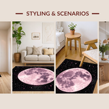 Ultra Soft Area Rug, Non Slip, Stain Resistant, Washable Area Rugs for Living Room, Bedroom, Charming Earthy Botanical Influences(Purple)