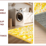 Ultra Soft Area Rug, Non Slip, Stain Resistant, Washable Area Rugs for Living Room, Bedroom, Lively Yellow Abstract Aesthetic(Yellow)