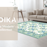 Ultra Soft Area Rug, Non Slip, Stain Resistant, Washable Area Rugs for Living Room, Bedroom, Chic Vintage Botanical Lace Pattern(White)