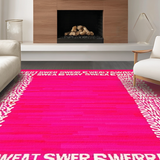 Ultra Soft Area Rug, Non Slip, Stain Resistant, Washable Area Rugs for Living Room, Bedroom, Bold Energetic Funky Vibes(Red)