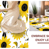 Ultra Soft Area Rug, Non Slip, Stain Resistant, Washable Area Rugs for Living Room, Bedroom, Luxurious Colorful Round Arrangement(Yellow)