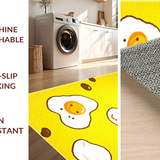 Ultra Soft Area Rug, Non Slip, Stain Resistant, Washable Area Rugs for Living Room, Bedroom, Energetic Colorful Nursery Style(Yellow)