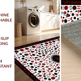 Ultra Soft Area Rug, Non Slip, Stain Resistant, Washable Area Rugs for Living Room, Bedroom, Rustic Dark Nature Inspired Design(Red)