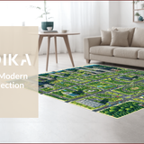 Ultra Soft Area Rug, Non Slip, Stain Resistant, Washable Area Rugs for Living Room, Bedroom, Interactive City Life Play Mat(Gray)