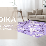 Ultra Soft Area Rug, Non Slip, Stain Resistant, Washable Area Rugs for Living Room, Bedroom, Pastel Cozy Artistic Motif(Purple)
