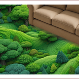 Ultra Soft Area Rug, Non Slip, Stain Resistant, Washable Area Rugs for Living Room, Bedroom, Soft Washable Aesthetic Shower Mat with Botanical Design(Green)