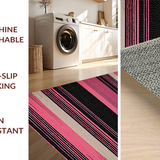 Ultra Soft Area Rug, Non Slip, Stain Resistant, Washable Area Rugs for Living Room, Bedroom, Chic Modern Tiled Patterned Rug(Pink)