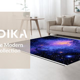 Ultra Soft Area Rug, Non Slip, Stain Resistant, Washable Area Rugs for Living Room, Bedroom, Celestial Cosmic Color Burst(Blue)