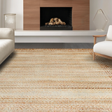 Ultra Soft Area Rug, Non Slip, Stain Resistant, Washable Area Rugs for Living Room, Bedroom, Elegant Warm Neutral Weave(Beige)