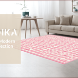 Ultra Soft Area Rug, Non Slip, Stain Resistant, Washable Area Rugs for Living Room, Bedroom, Preppy Pastel Bow Aesthetic(Pink)