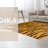 Ultra Soft Area Rug, Non Slip, Stain Resistant, Washable Area Rugs for Living Room, Bedroom, Artistic Black and Orange Blend(Orange)