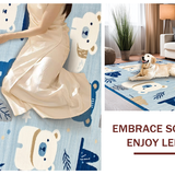 Ultra Soft Area Rug, Non Slip, Stain Resistant, Washable Area Rugs for Living Room, Bedroom, Tender Blue Toned Design(Blue)