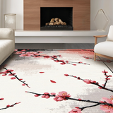 Ultra Soft Area Rug, Non Slip, Stain Resistant, Washable Area Rugs for Living Room, Bedroom, Stylish Dark Floral Serenity Pattern(Pink)