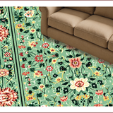 Ultra Soft Area Rug, Non Slip, Stain Resistant, Washable Area Rugs for Living Room, Bedroom, Non-Slip Boho Floral Reading Nook(Green)