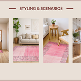 Ultra Soft Area Rug, Non Slip, Stain Resistant, Washable Area Rugs for Living Room, Bedroom, Chic Modern Leopard Aesthetic(Pink)