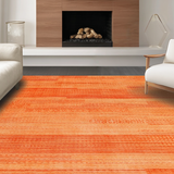 Ultra Soft Area Rug, Non Slip, Stain Resistant, Washable Area Rugs for Living Room, Bedroom, Sophisticated Simple Textural Element(Orange)