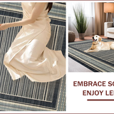 Ultra Soft Area Rug, Non Slip, Stain Resistant, Washable Area Rugs for Living Room, Bedroom, Chic Modern Border Aesthetic(Blue)