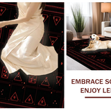 Ultra Soft Area Rug, Non Slip, Stain Resistant, Washable Area Rugs for Living Room, Bedroom, Stylish Retro Gaming Symbolism(Black)