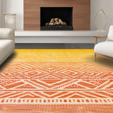 Ultra Soft Area Rug, Non Slip, Stain Resistant, Washable Area Rugs for Living Room, Bedroom, Modern Freeform Color Blend Style(Orange)