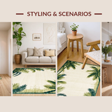 Chic Circular Greenery Motif(Beige)