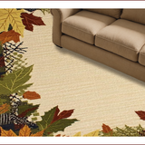 Ultra Soft Area Rug, Non Slip, Stain Resistant, Washable Area Rugs for Living Room, Bedroom, Cozy Lodge-Inspired Decor Piece(Beige)