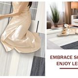 Ultra Soft Area Rug, Non Slip, Stain Resistant, Washable Area Rugs for Living Room, Bedroom, Unique Cream Asymmetrical Design Element(Beige)