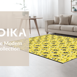 Ultra Soft Area Rug, Non Slip, Stain Resistant, Washable Area Rugs for Living Room, Bedroom, Sophisticated Yellow Petal Composition(Yellow)