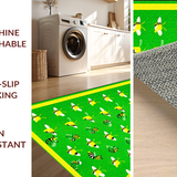 Ultra Soft Area Rug, Non Slip, Stain Resistant, Washable Area Rugs for Living Room, Bedroom, Bold Eclectic Wildlife Pattern(Green)