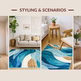 Fresh Nautical Flowing Lines(Blue)