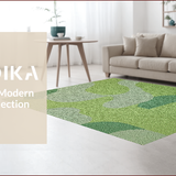 Ultra Soft Area Rug, Non Slip, Stain Resistant, Washable Area Rugs for Living Room, Bedroom, Soft Washable Dining Room Carpet with Non-Slip Backing(Green)
