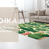 Vibrant Eclectic Desert Flora Motif(Green)