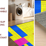 Ultra Soft Area Rug, Non Slip, Stain Resistant, Washable Area Rugs for Living Room, Bedroom, Lively Symmetrical Patterned Accent(Yellow)