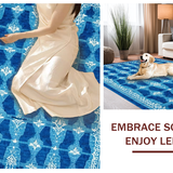 Ultra Soft Area Rug, Non Slip, Stain Resistant, Washable Area Rugs for Living Room, Bedroom, Whimsical Blue Bow Pattern Rug for Fun and Stylish Decor(Blue)