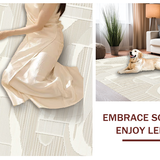 Dynamic Cream Abstract Wave Composition(Beige)