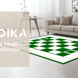 Elegant Fluffy Checker Design(Green)