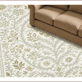 Ultra Soft Area Rug, Non Slip, Stain Resistant, Washable Area Rugs for Living Room, Bedroom, Vintage Floral Distressed Boho(Beige)
