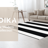 Artistic Black White Patterned Canvas(Black)