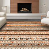 Ultra Soft Area Rug, Non Slip, Stain Resistant, Washable Area Rugs for Living Room, Bedroom, Artistic Warm Color Fusion(Orange)