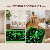 Creepy Green Octopus Inspired Design(Green)