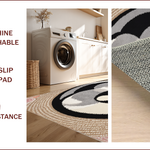 Ultra Soft Area Rug, Non Slip, Stain Resistant, Washable Area Rugs for Living Room, Bedroom, yin yang happy face(Gray) - ODIKA