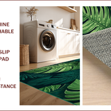 Ultra Soft Area Rug, Non Slip, Stain Resistant, Washable Area Rugs for Living Room, Bedroom, Soft Fluffy Monstera Inspired Theme(Green)
