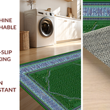 Ultra Soft Area Rug, Non Slip, Stain Resistant, Washable Area Rugs for Living Room, Bedroom, Sleek Green Trellis Pattern(Green)