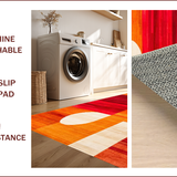 Ultra Soft Area Rug, Non Slip, Stain Resistant, Washable Area Rugs for Living Room, Bedroom, Warm Toned Artful Patterned Delight(Red)