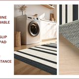 Ultra Soft Area Rug, Non Slip, Stain Resistant, Washable Area Rugs for Living Room, Bedroom, Modern Berber Stripe(Beige)