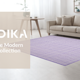 Ultra Soft Area Rug, Non Slip, Stain Resistant, Washable Area Rugs for Living Room, Bedroom, Trendy Light Purple Trellis Design(Purple)