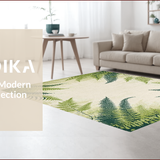 Ultra Soft Area Rug, Non Slip, Stain Resistant, Washable Area Rugs for Living Room, Bedroom, Elegant Floral Overlay Design(Beige)